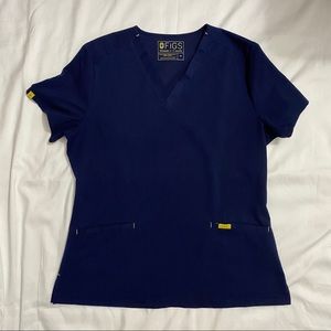 Medium Women’s Figs Casma Scrub Top — Navy